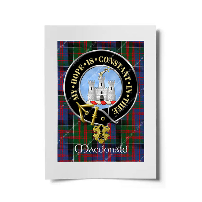 MacDonald of Clanranald Scottish Clan Crest Ready to Frame Print