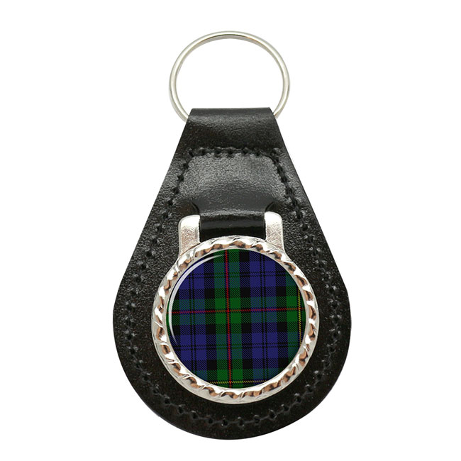 MacEwen Scottish Tartan Leather Key Fob