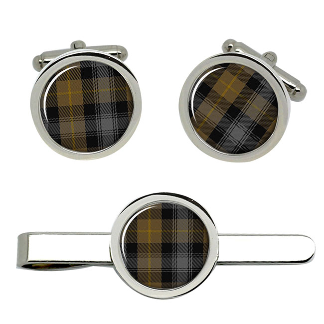 MacIsaac Scottish Tartan Cufflinks and Tie Clip Set