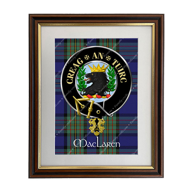 MacLaren Scottish Clan Crest Framed Print