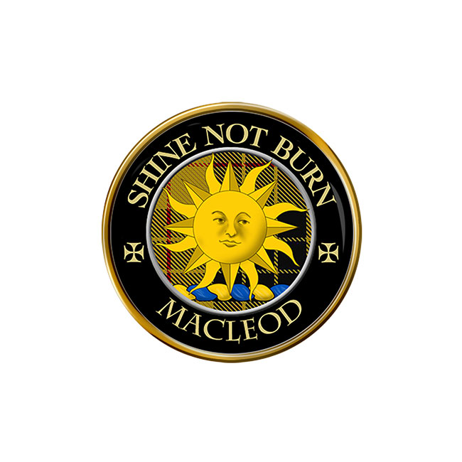 Macleod of Lewis (Shine not Burn Motto) Scottish Clan Crest Pin Badge