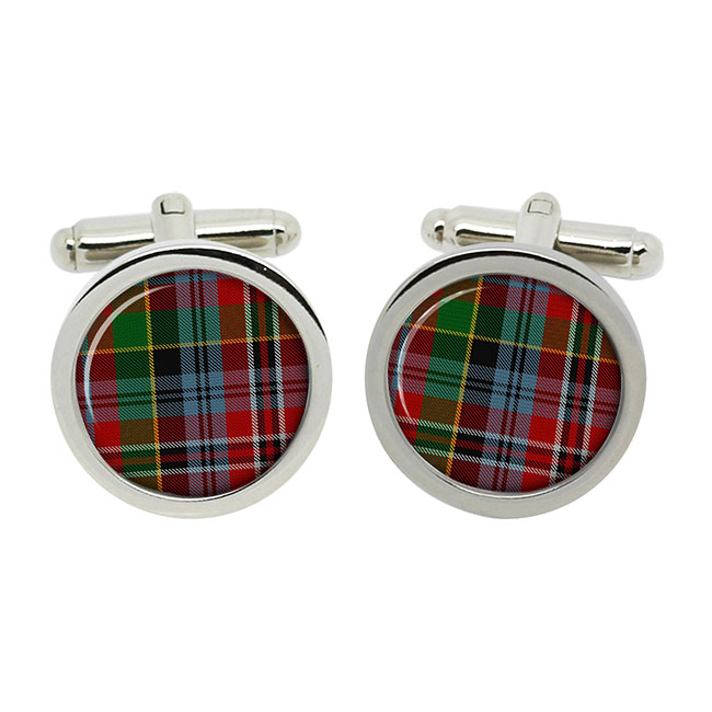 Macpherson Scottish Tartan Cufflinks in Box