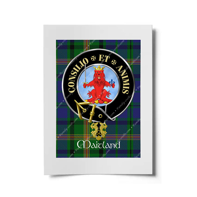 Maitland Scottish Clan Crest Ready to Frame Print