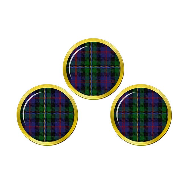 Malcolm Scottish Tartan Golf Ball Markers