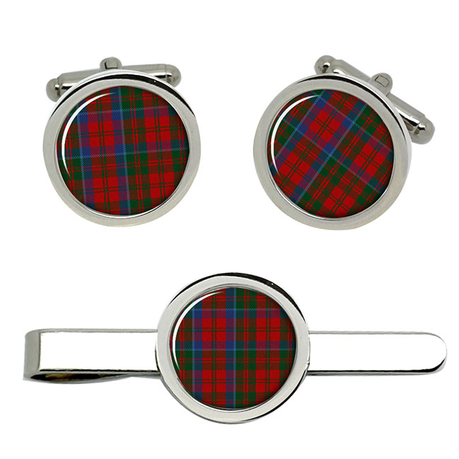 Matheson Scottish Tartan Cufflinks and Tie Clip Set