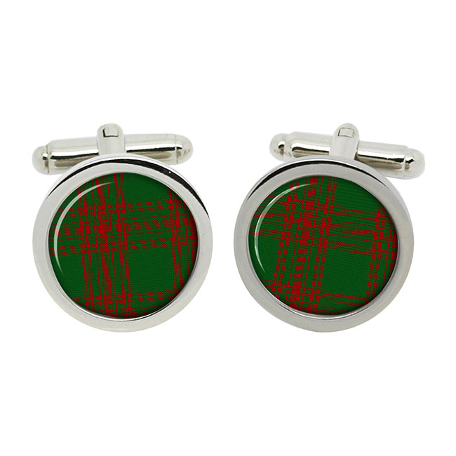 Menzies Scottish Tartan Cufflinks in Box