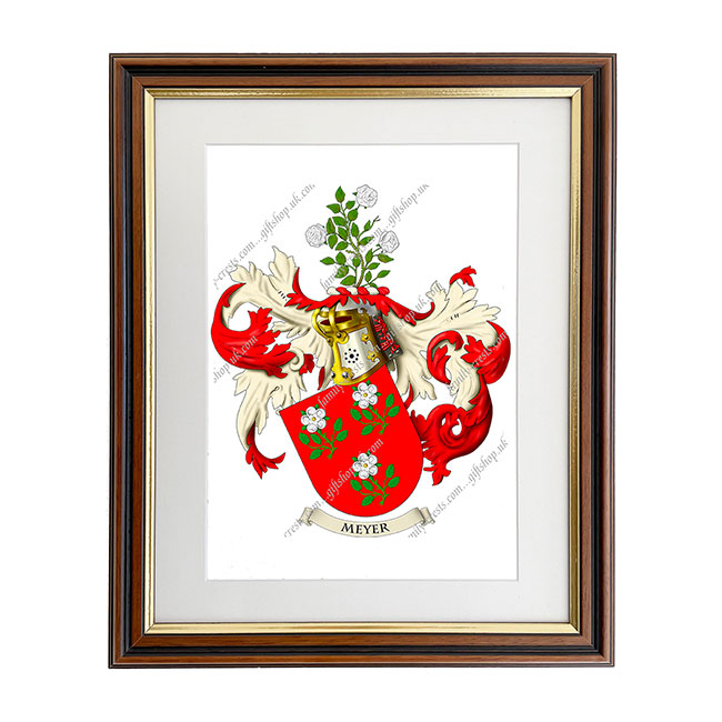 Meyer (Swiss) Coat of Arms Framed Print