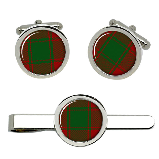 Middleton Scottish Tartan Cufflinks and Tie Clip Set