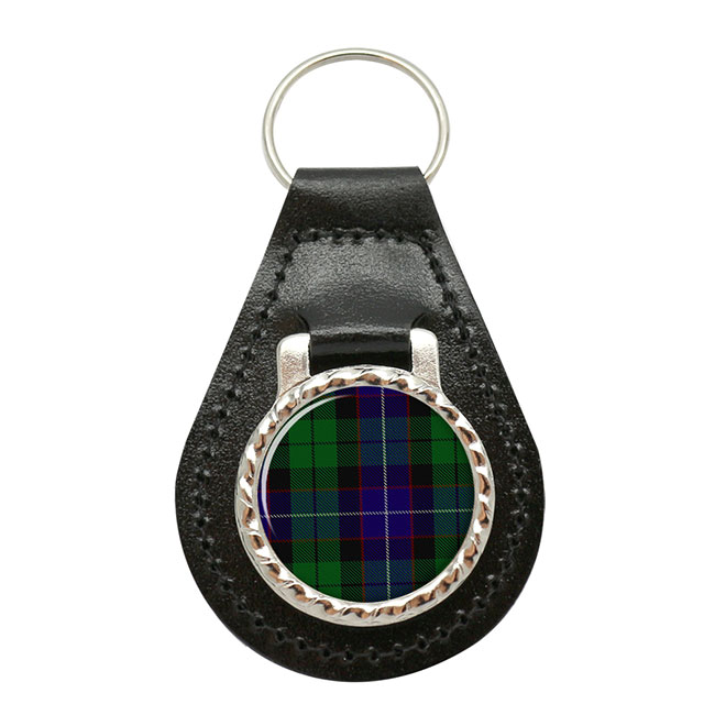 Mitchell Scottish Tartan Leather Key Fob