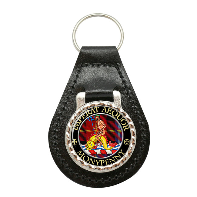 Monypenny Scottish Clan Crest Leather Key Fob