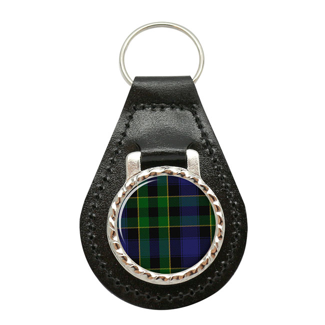 Mowat Scottish Tartan Leather Key Fob