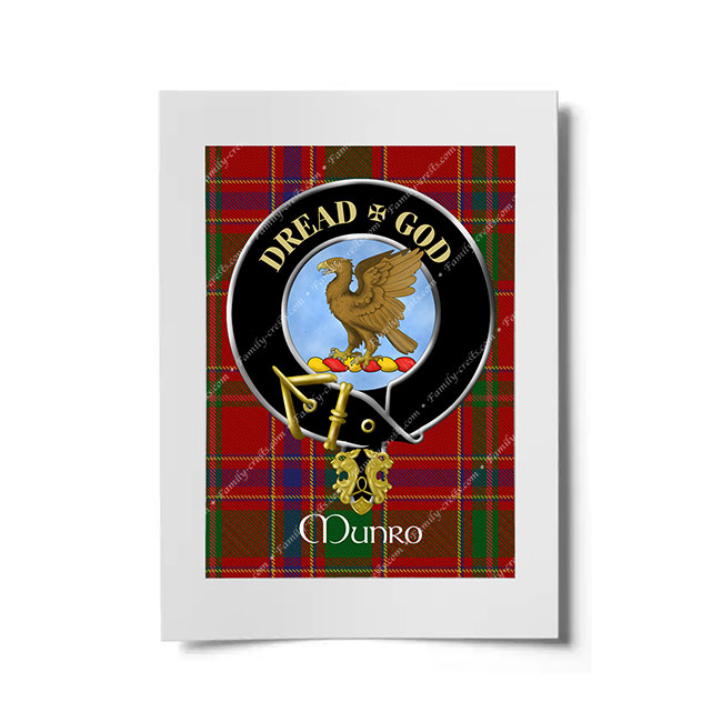 Munro Scottish Clan Crest Ready to Frame Print