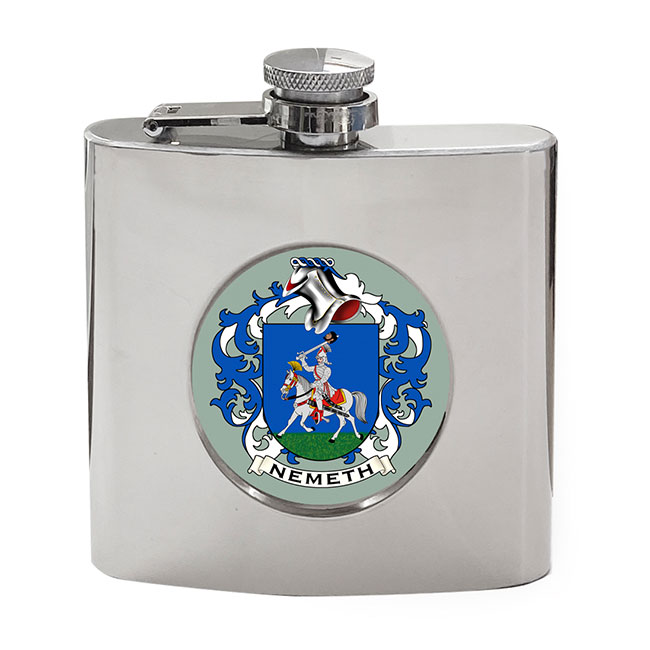 Németh (Hungary) Coat of Arms Hip Flask