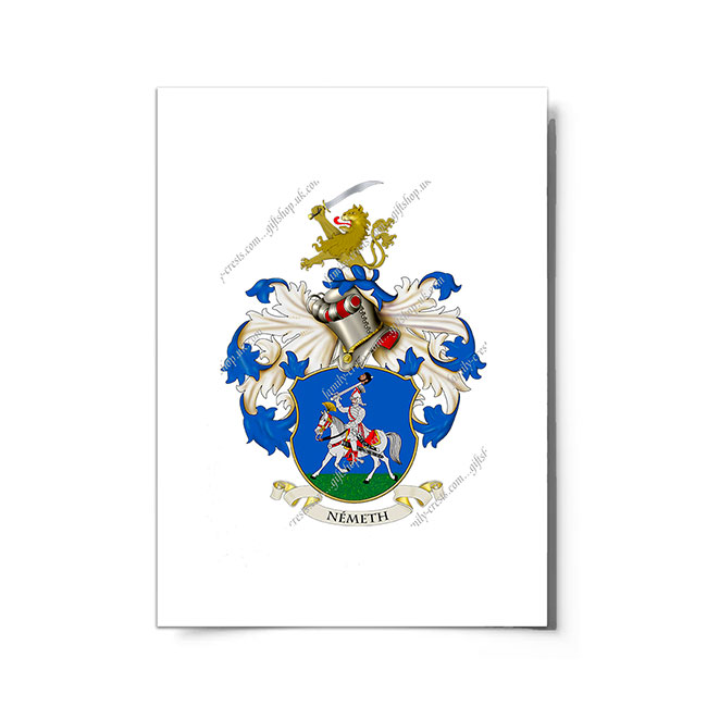 Németh (Hungary) Coat of Arms Print