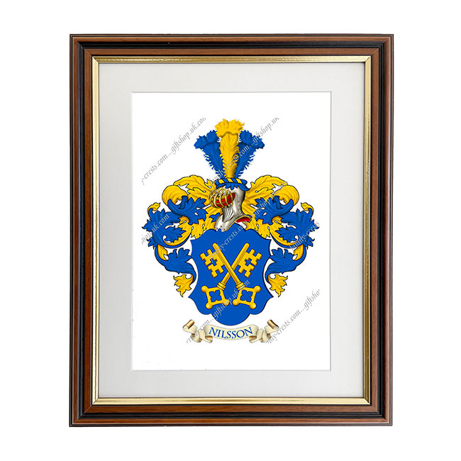 Nilsson (Sweden) Coat of Arms Framed Print