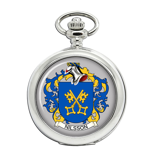 Nilsson (Sweden) Coat of Arms Pocket Watch