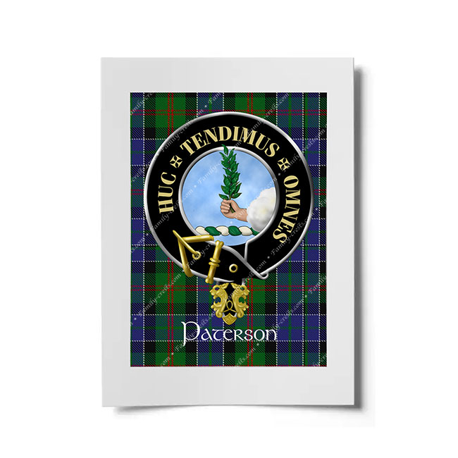 Paterson Scottish Clan Crest Ready to Frame Print