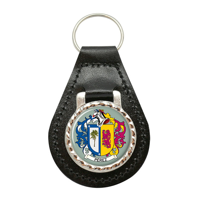 Perez (Spain) Coat of Arms Key Fob