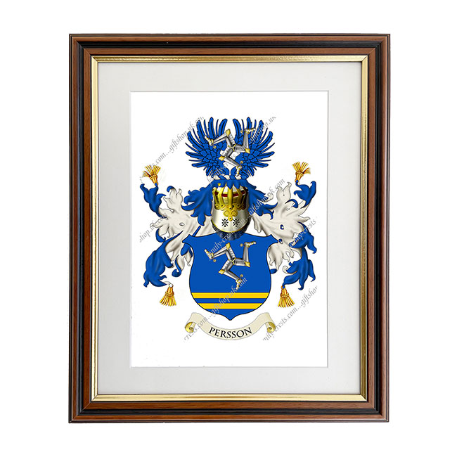 Persson (Sweden) Coat of Arms Framed Print