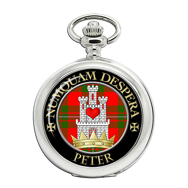 Peter Scottish Clan Crest Pocket Watch