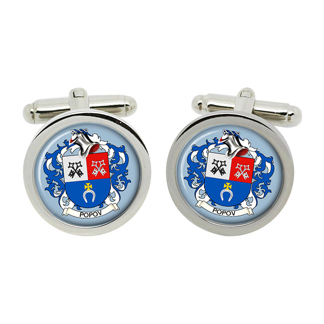 Popov (Russia) Coat of Arms Cufflinks