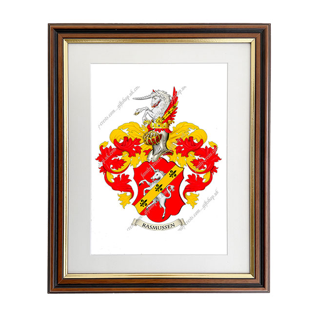 Rasmussen (Denmark) Coat of Arms Framed Print