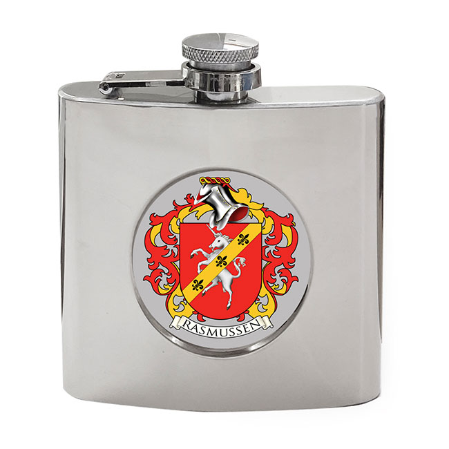 Rasmussen (Denmark) Coat of Arms Hip Flask