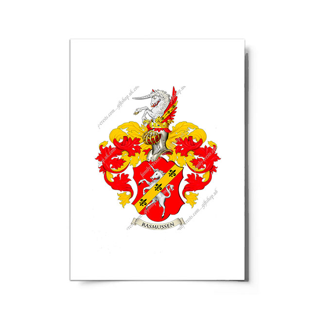 Rasmussen (Denmark) Coat of Arms Print