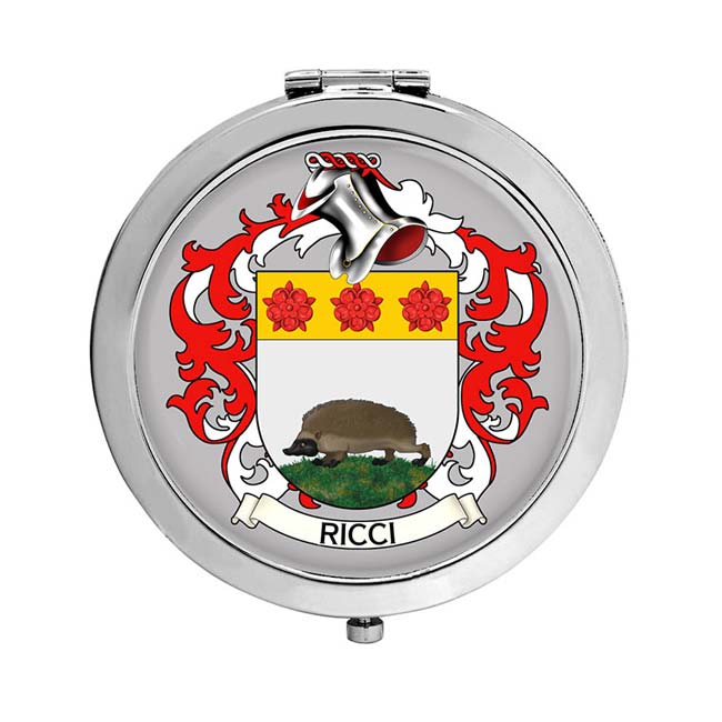 Ricci (Italy) Coat of Arms Compact Mirror