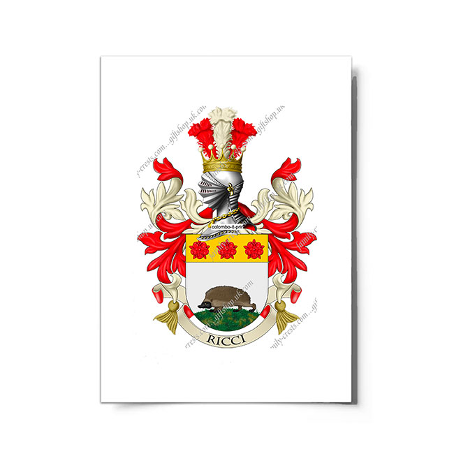 Ricci (Italy) Coat of Arms Print