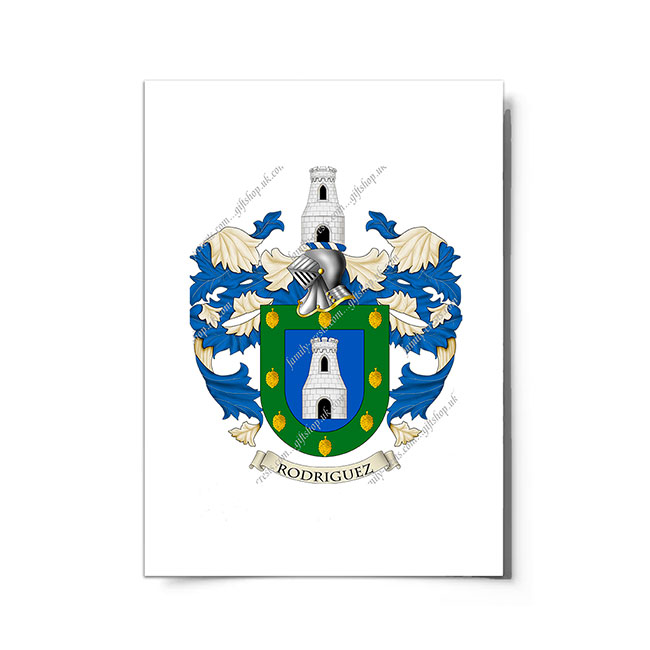 Rodriguez (Spain) Coat of Arms Print