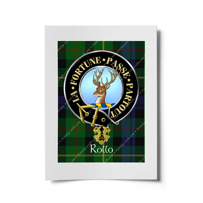 Rollo Scottish Clan Crest Ready to Frame Print