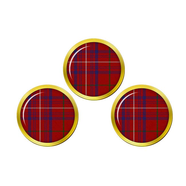 Rose Scottish Tartan Golf Ball Markers