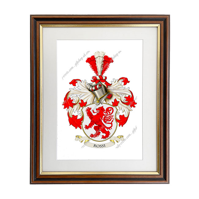 Rossi (Italy) Coat of Arms Framed Print