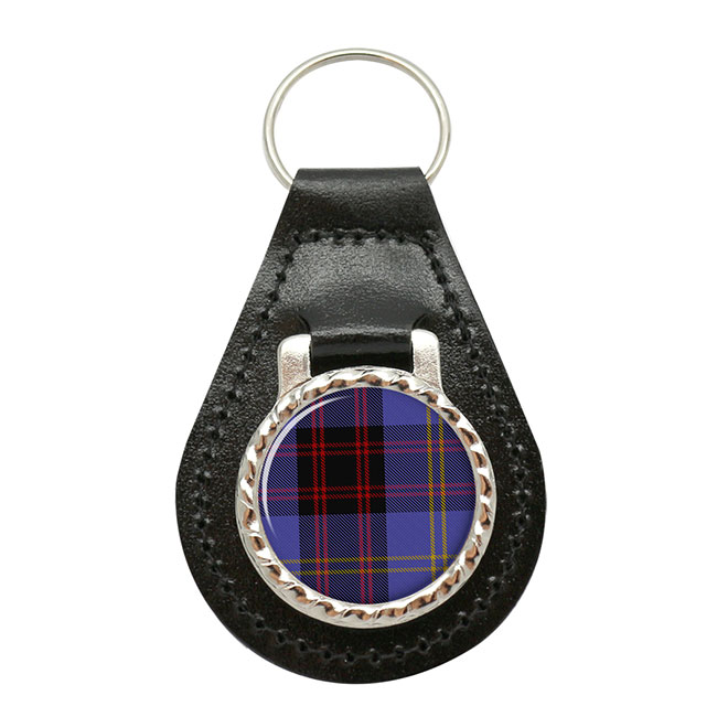 Rutherford Scottish Tartan Leather Key Fob