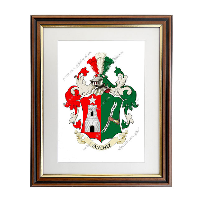 Sanchez (Spain) Coat of Arms Framed Print