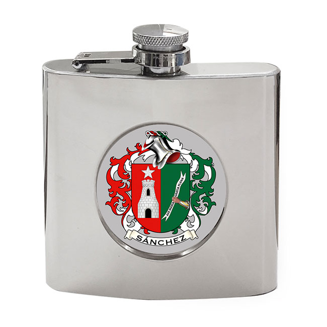 Sanchez (Spain) Coat of Arms Hip Flask