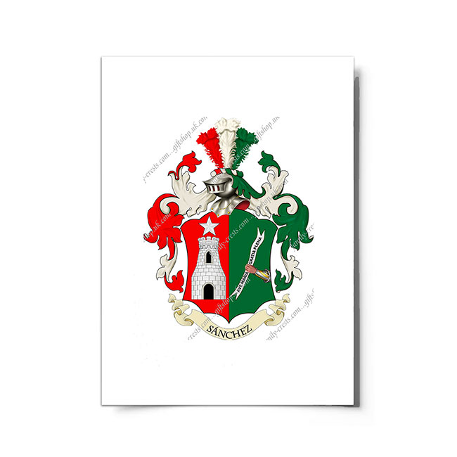 Sanchez (Spain) Coat of Arms Print