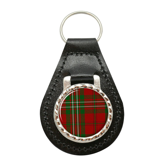 Scott Scottish Tartan Leather Key Fob