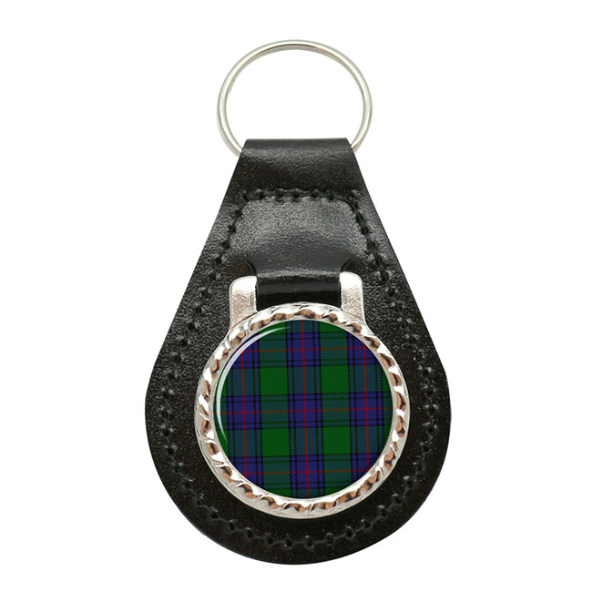 Shaw Scottish Tartan Leather Key Fob