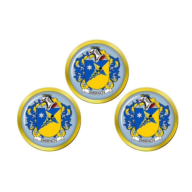 Smirnov (Russia) Coat of Arms Golf Ball Markers - Family Crests