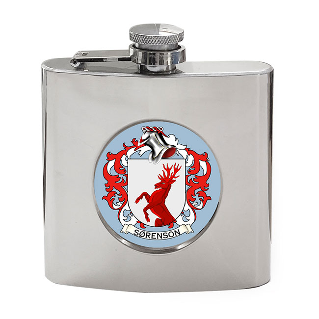 Srensen (Denmark) Coat of Arms Hip Flask