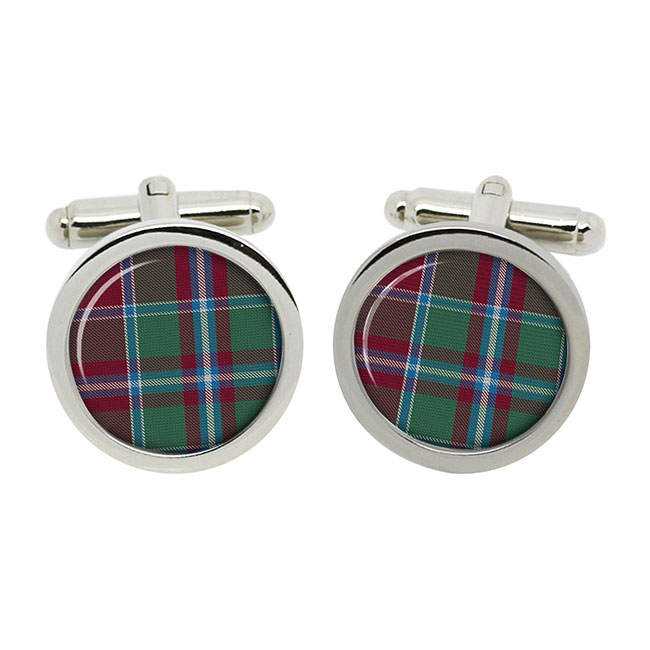 Spence Scottish Tartan Cufflinks in Box