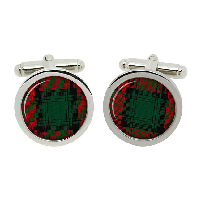 Stewart Scottish Tartan Cufflinks in Box