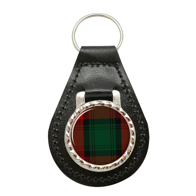 Stewart Scottish Tartan Leather Key Fob