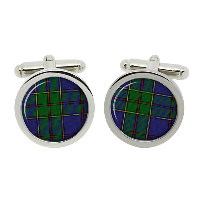 Strang Scottish Tartan Cufflinks in Box