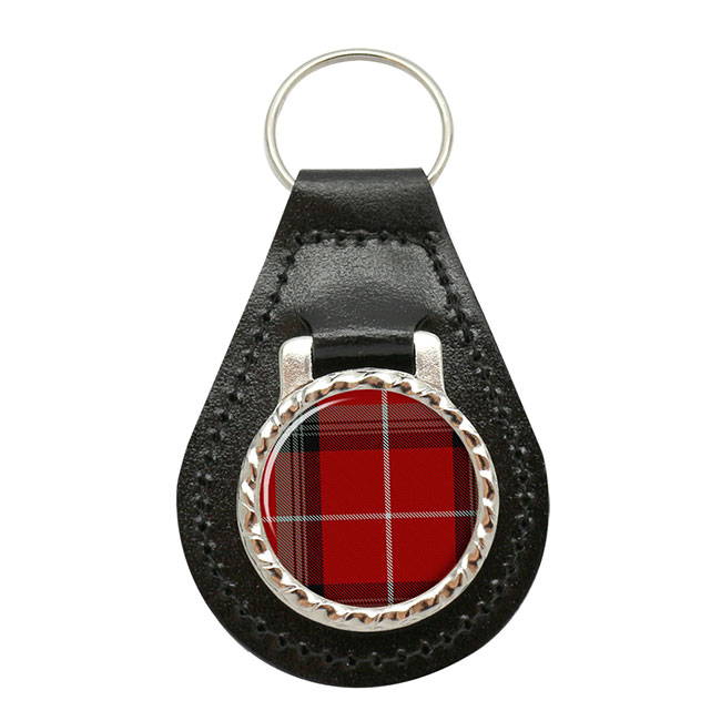 Stuart Scottish Tartan Leather Key Fob