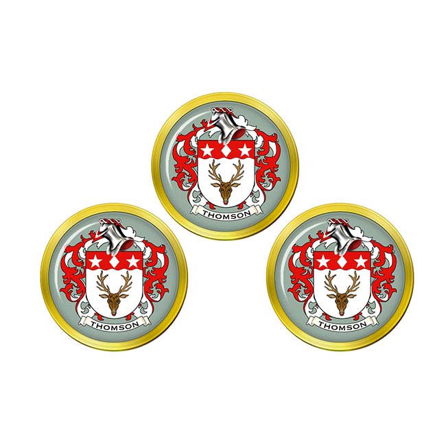 Thomson (Scotland) Coat of Arms Golf Ball Markers - Family Crests