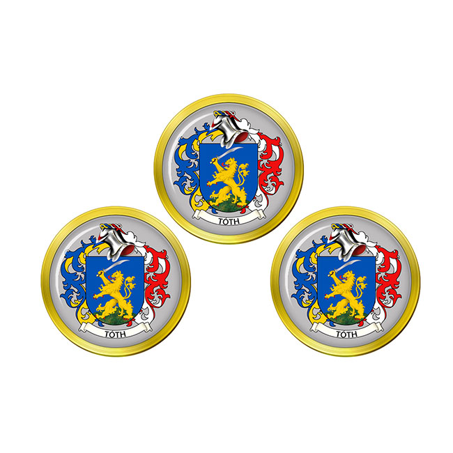 Tóth (Hungary) Coat of Arms Golf Ball Markers