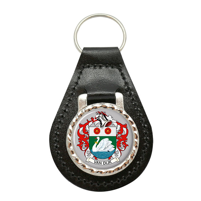 van Dijk (Netherlands) Coat of Arms Key Fob